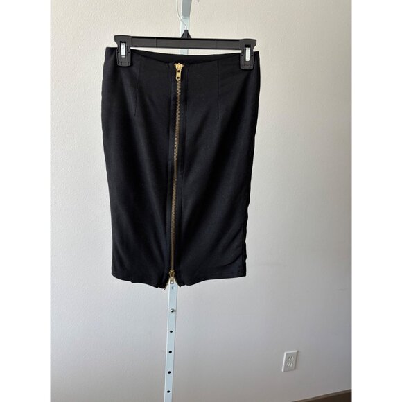 Mini Skirt Small BodyCon Gold Zip Adjustable Slit Streetwear Minimalist Preppy - Picture 14 of 15